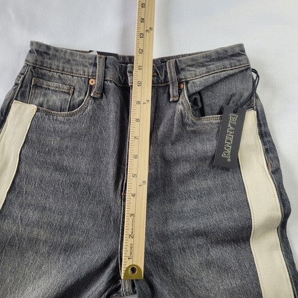 NWT Blank NYC The Cooper Women's Gray Jeans with Cream Stripes size 25 - Picture 2 of 14